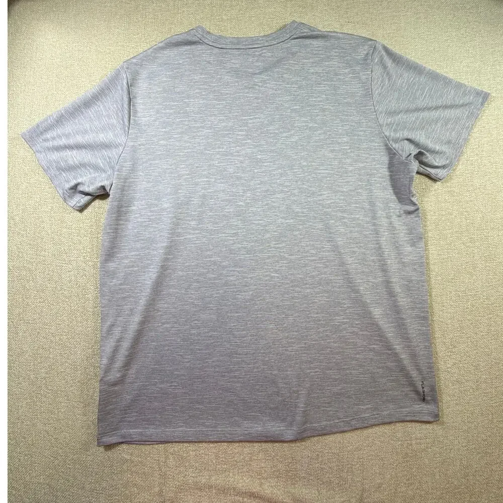 North Face Men's XL Gray Mini Stripe Short Sleeve Outdoor Performance T Shirt